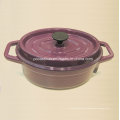 Oval esmalte de hierro fundido cazuela Fabricante De China Tamaño 30X25cm